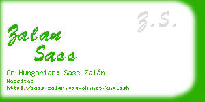 zalan sass business card