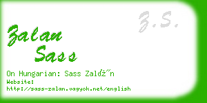 zalan sass business card